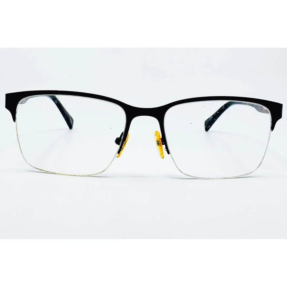 Link Occhiali Eyeglasses Men Black Brown Semi-Rimless 7178 C.8M 53-17-140